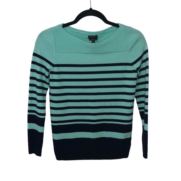 Talbots -- Petite 100% Merino Wool Striped Sweater Size SP - Picture 1 of 12